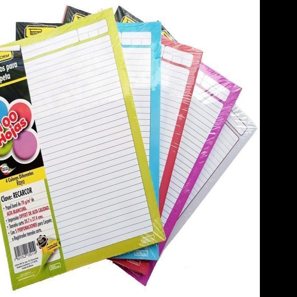 HOJA PCARPETA CTA. PRINTAFORM RAYA PAQ.C100H. C5